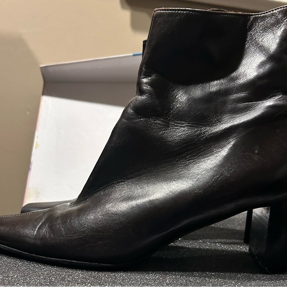 Robert Clergerie Vintage Leather Ankle Brown Boots 6.5 - Picture 12 of 16